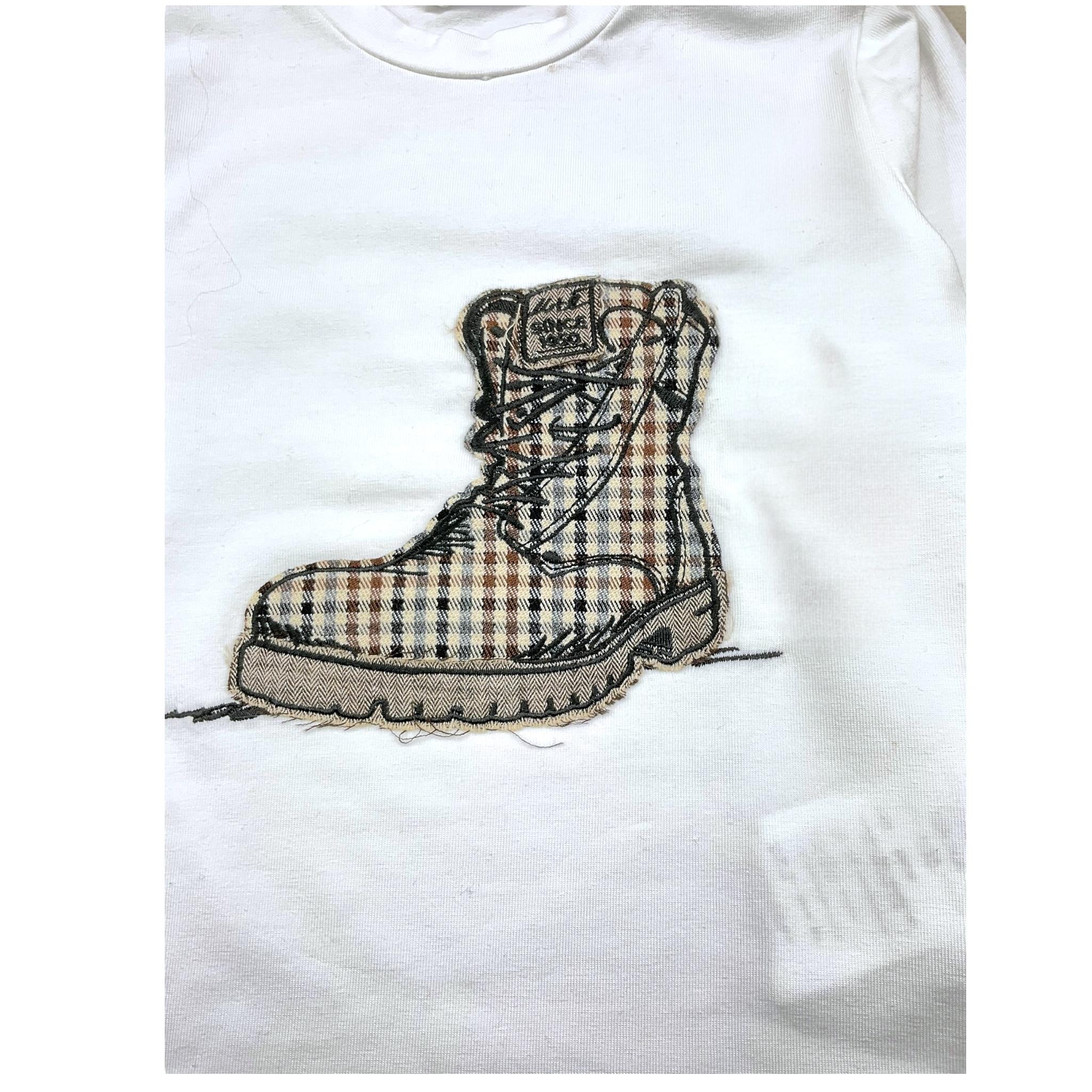 M+E' shirt girocollo tinta unita con stampa in contrasto Bianco per Neonato UEM0439 BIANCO M+E'