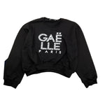 GAELLE felpa chiusa girocollo tinta unita cn stampa logo Nero per Bambina 2741F00318XXX NERO GAELLE