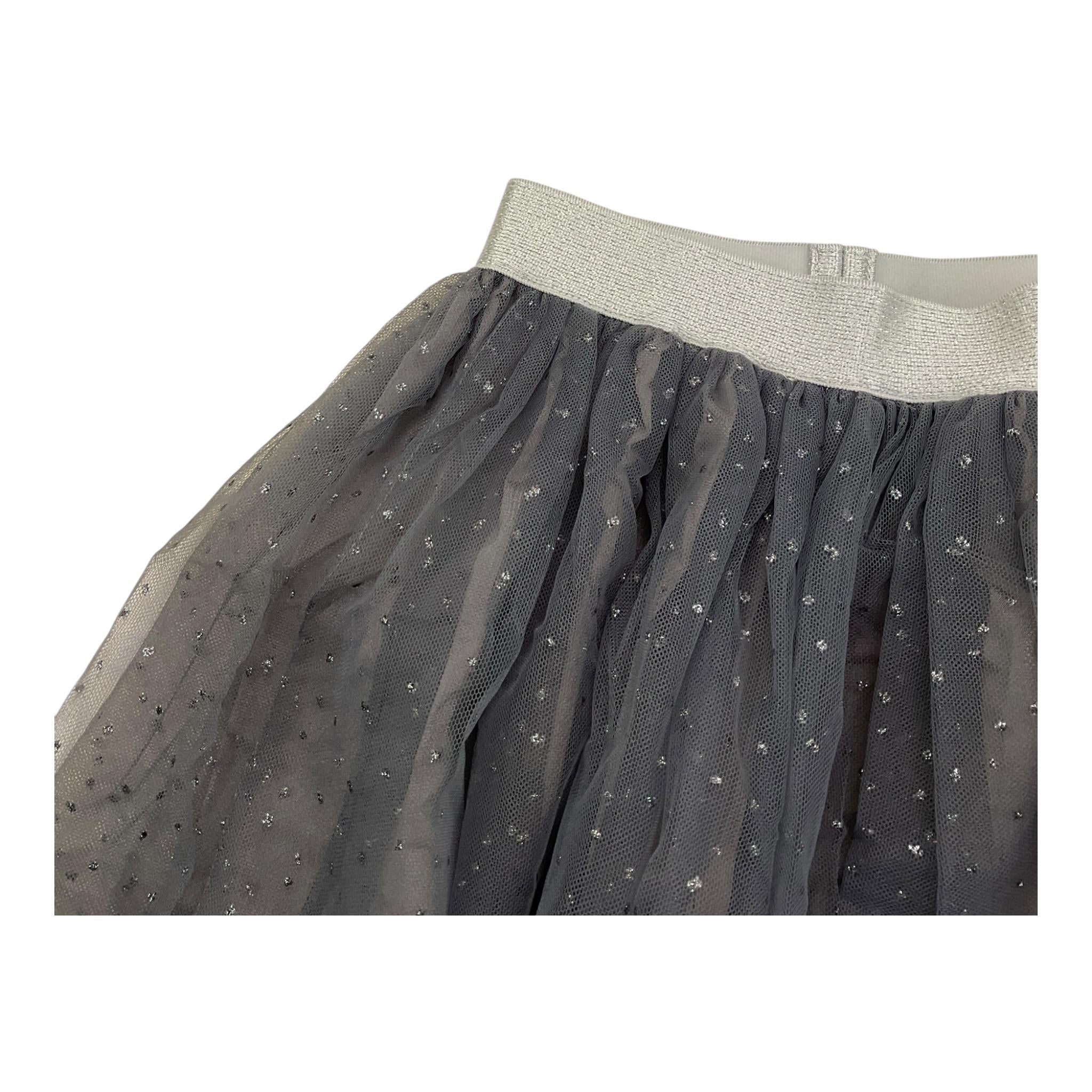 CAFFE' D'ORZO gonna tinta unita con tulle Grigio per Neonata ZV7A14X GRIGIO CAFFE' D'ORZO