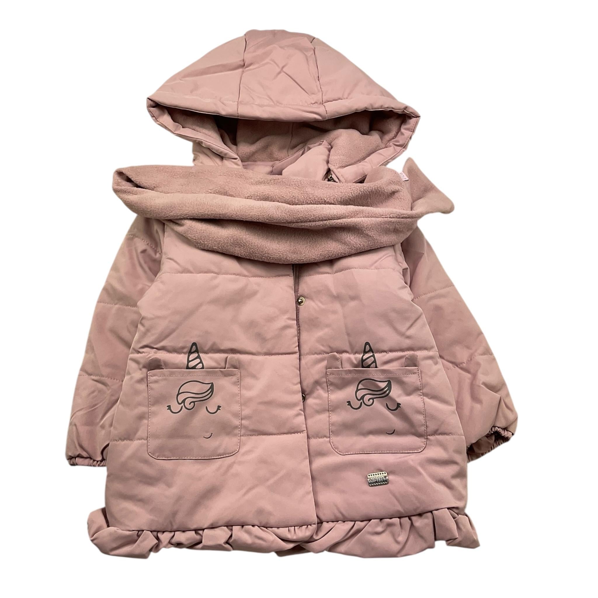 EBITA giubbin tinta unita con cappuccio Rosa per Neonata 533 ROSA EBITA