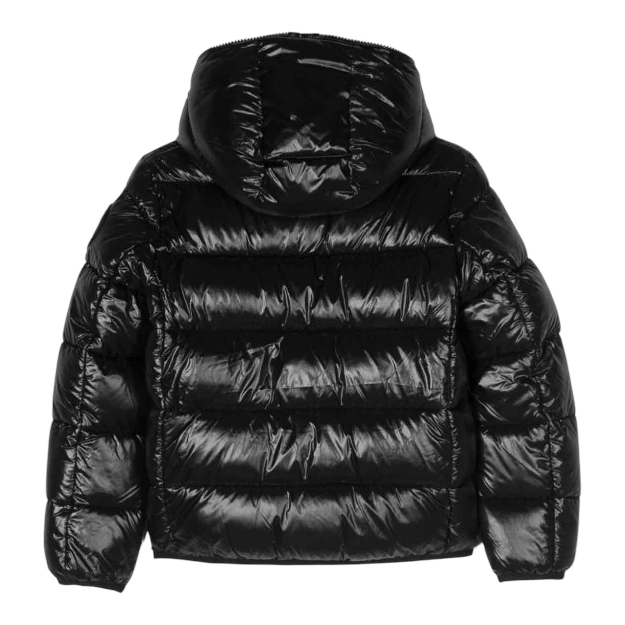 SAVE THE DUCK giubbino tinta unita con zip e cappuccio Nero per Neonata J31280BX NERO SAVE THE DUCK