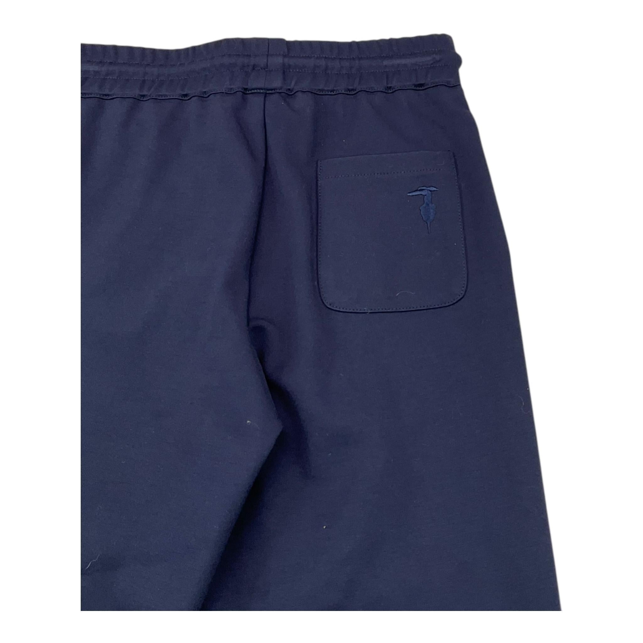 TRUSSARDI pantalone tinta unita con elastico in vita Blu per Bambino TBA25075PA BLU TRUSSARDI