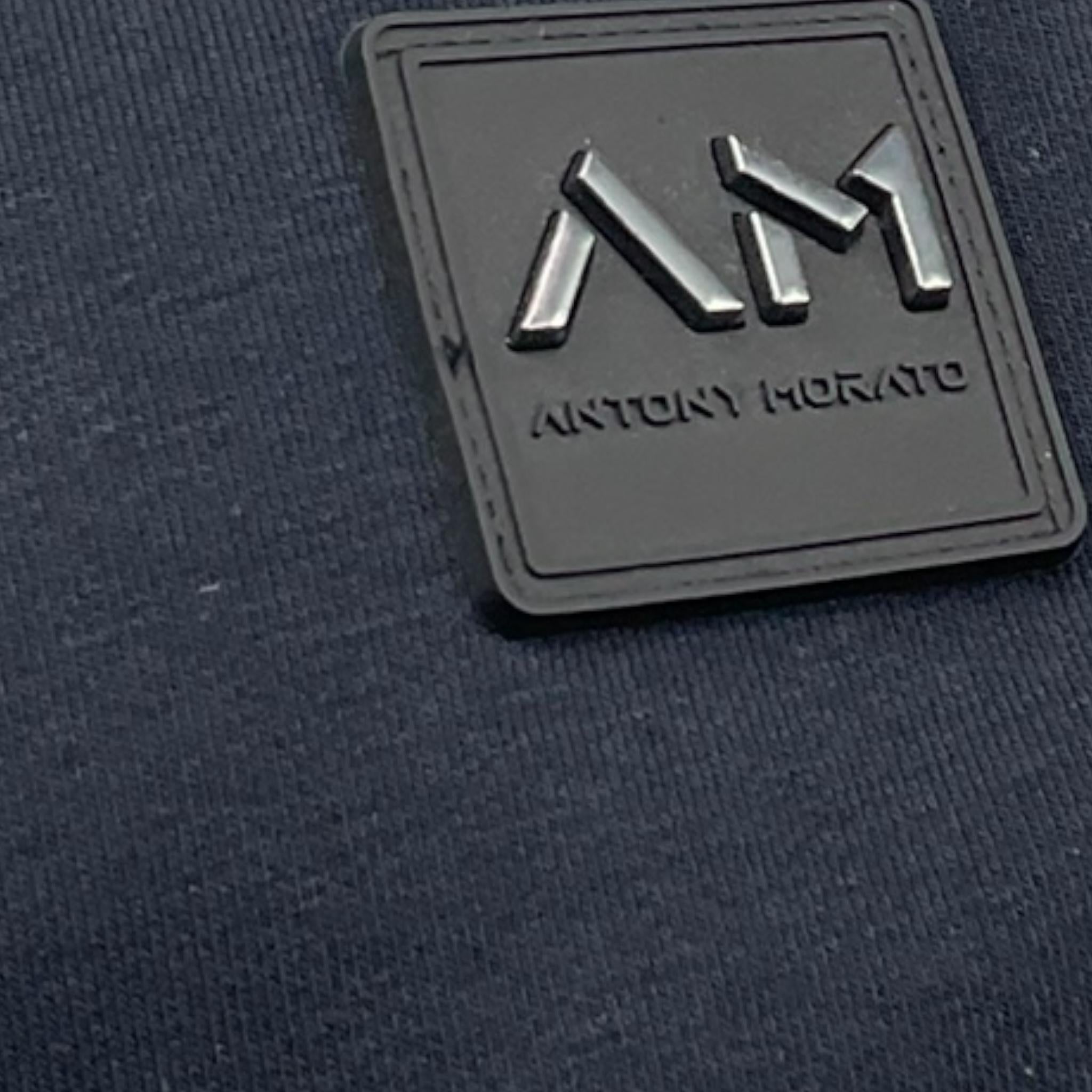 ANTONY MORATO felpa tinta unita girocollo con stampa Blu per Bambino MKFL00501 BLU ANTONY MORATO