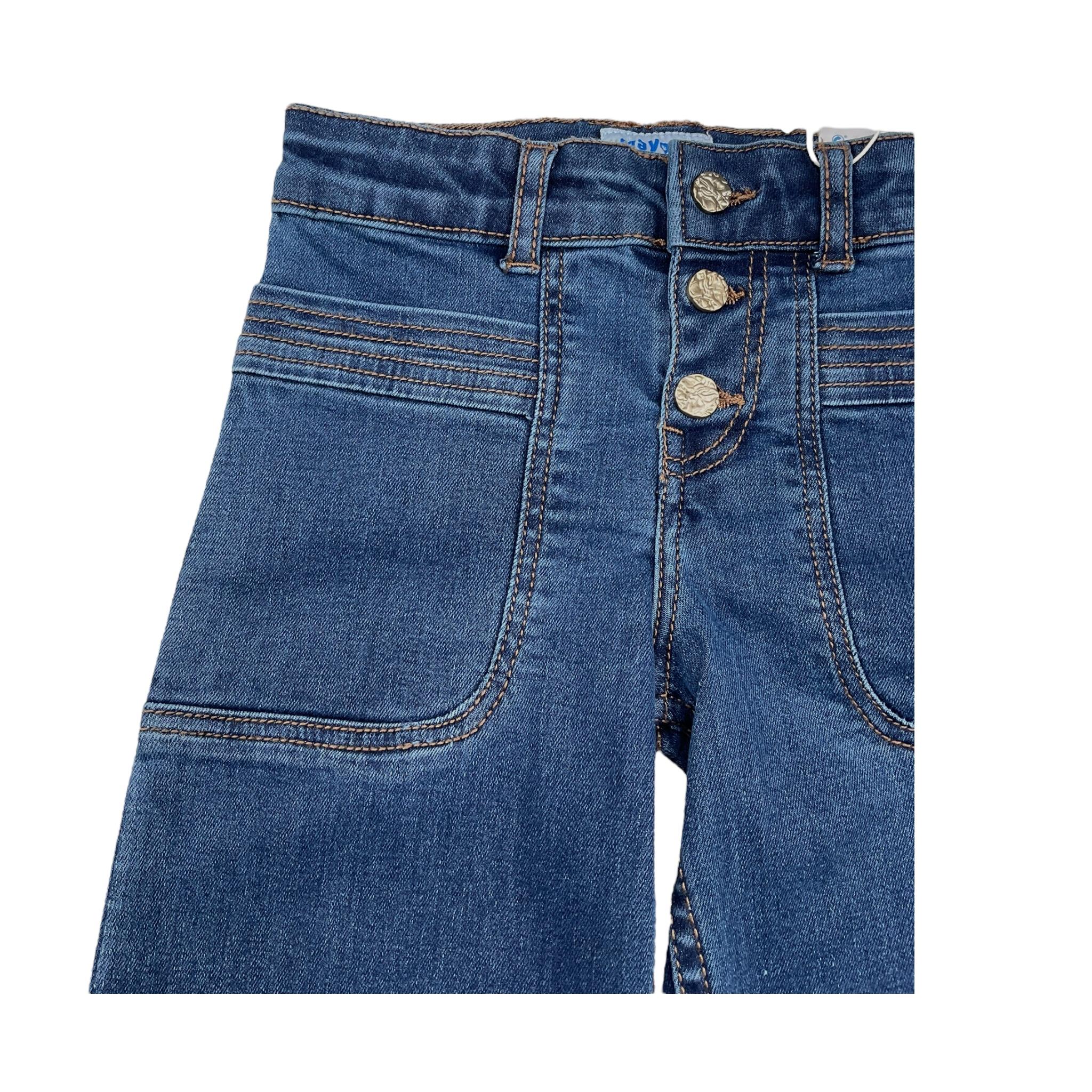 MAYORAL jeans tinta unita modello palazzo Blu per Bambina 4547 BLU MAYORAL