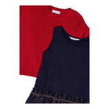 MAYORAL set abito maglia-abito bicolore Rosso/blu per Bambina 4912X ROSSO/BLU MAYORAL