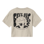 NAME IT t-shirt tinta unita girocollo con stampa Beige per Bambina 13234109 BEIGE NAME IT