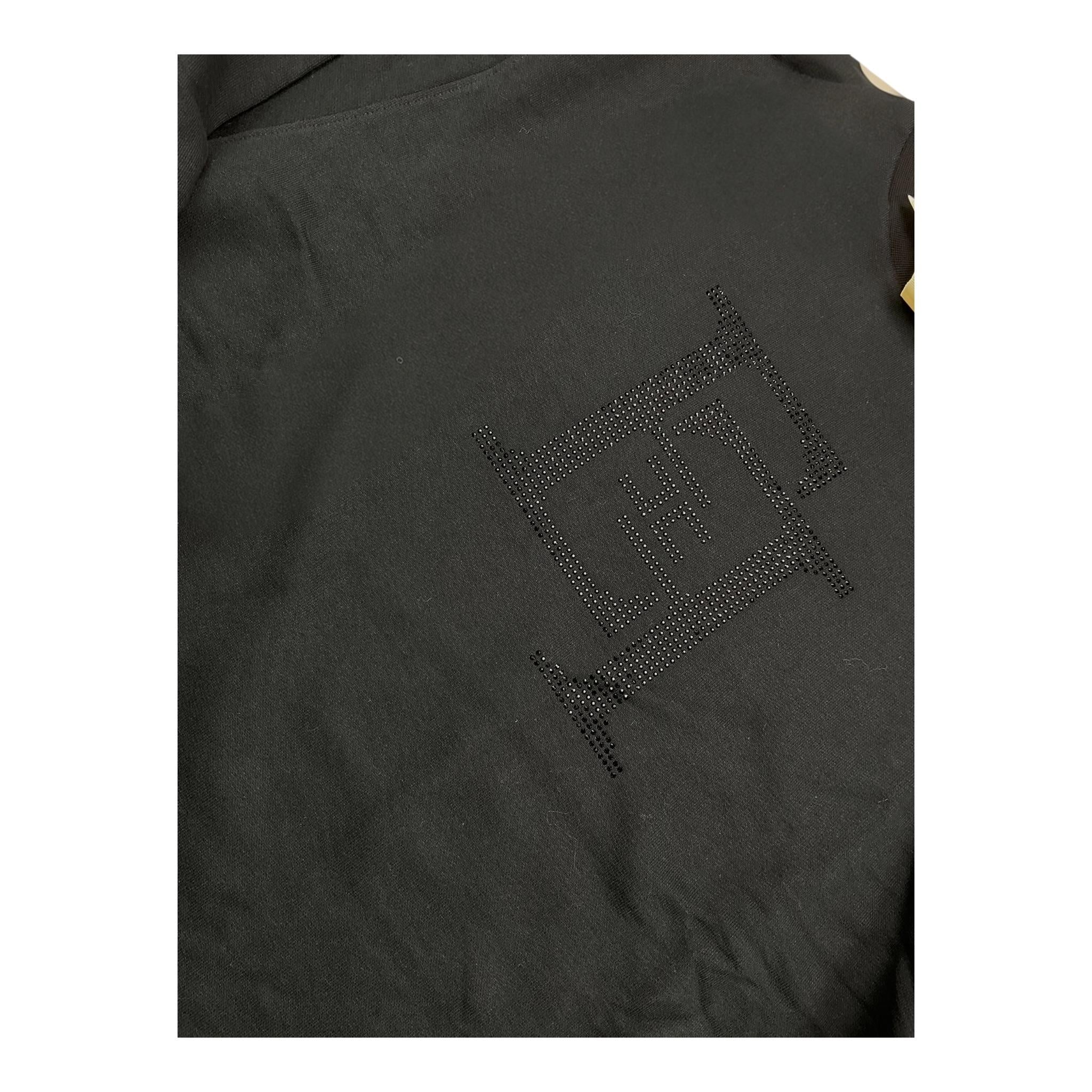 ELISABETTA FRANCHI felpa chiusa girocollo tinta uita con stampa brillantinata Nero per Bambina EFFE137 NERO ELISABETTA FRANCHI