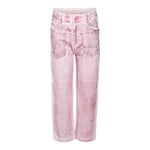 BillIEBLUSH jeans tinta unita con girovita regolabile Rosa per Bambina U20447 ROSA BillIEBLUSH