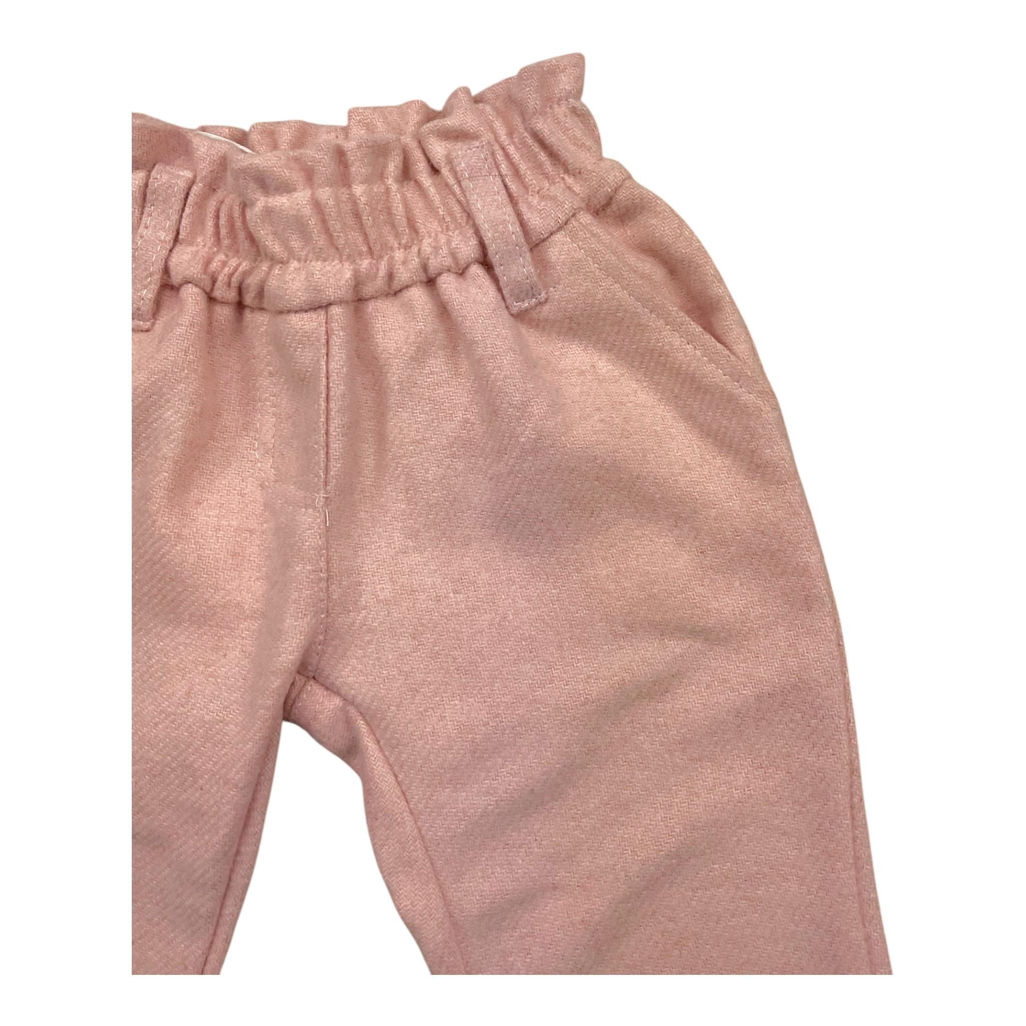M+E' pantalone tinta unita con elastico in vita Rosa per Bambina UE1141 ROSA M+E'