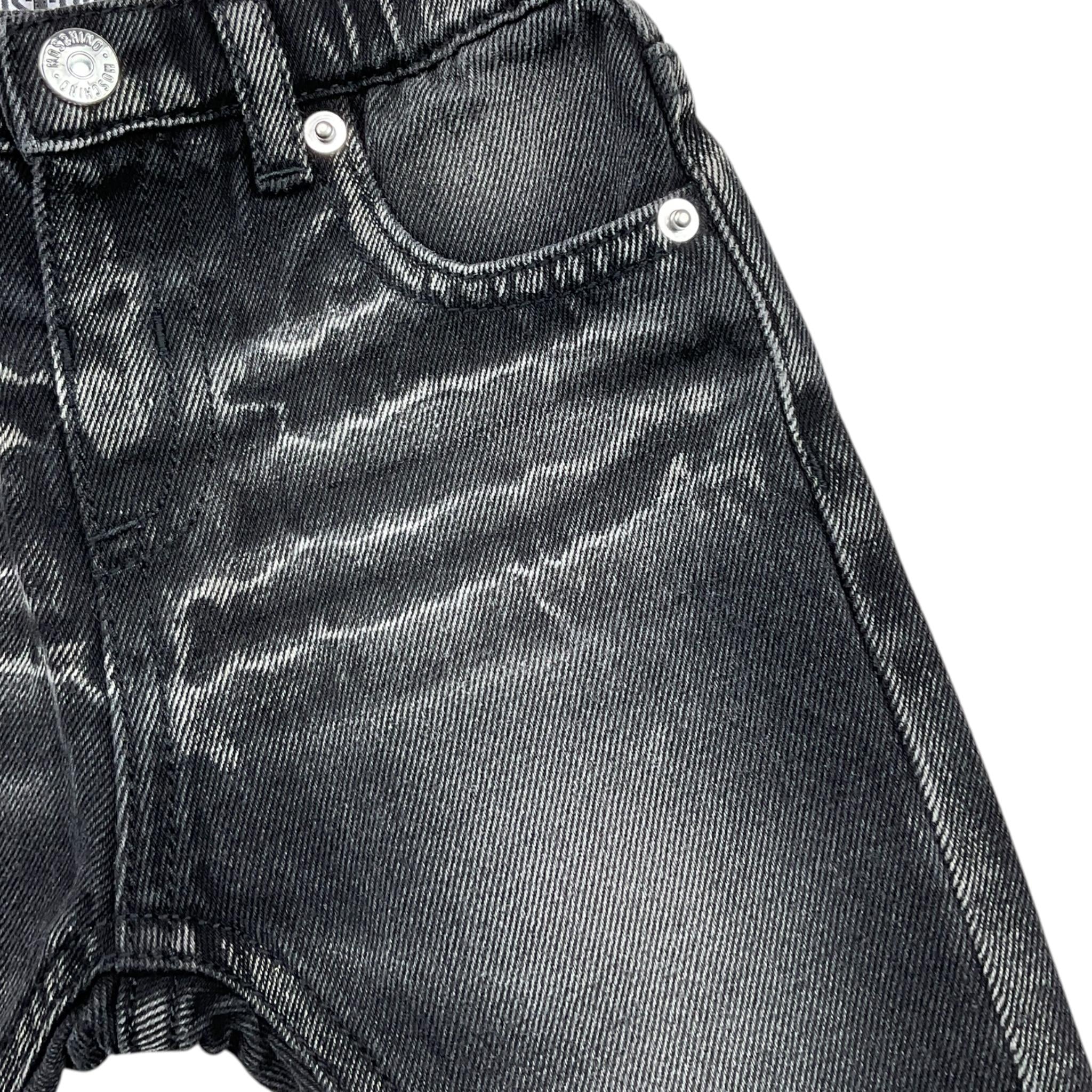 MOSCHINO jeans tinta unita con bottone Nero per Neonato MUP05M NERO MOSCHINO
