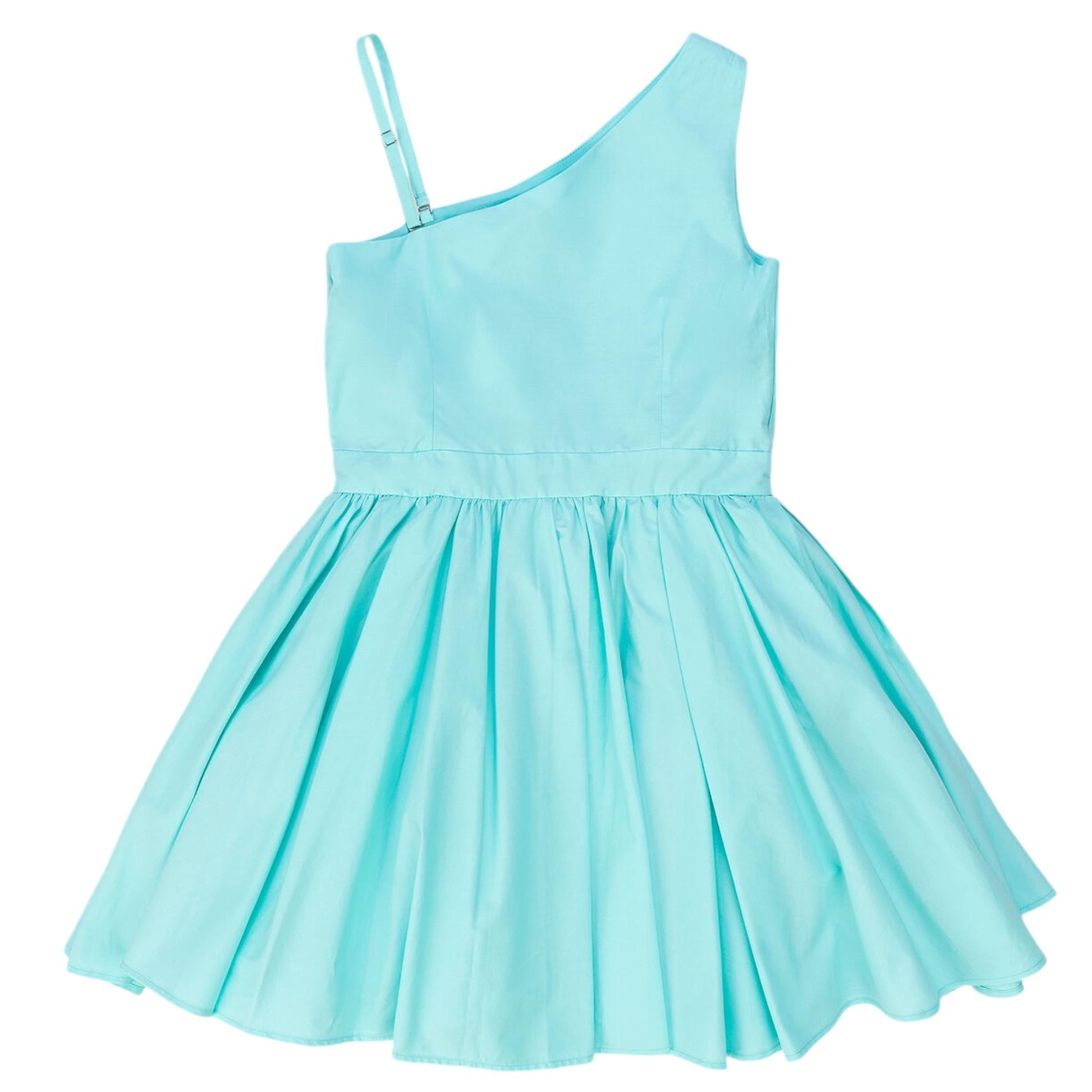 Liu Jo Abito Monospalla Tinta Unita Cn Applicazione Verde Acqua Per Bambina GA4117X VERDE ACQUA LIU JO