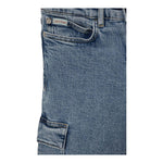 CALVIN KLEIN jeans tinta unita con tasconi Azzurro per Bambino IG0IG02698 AZZURRO CALVIN KLEIN