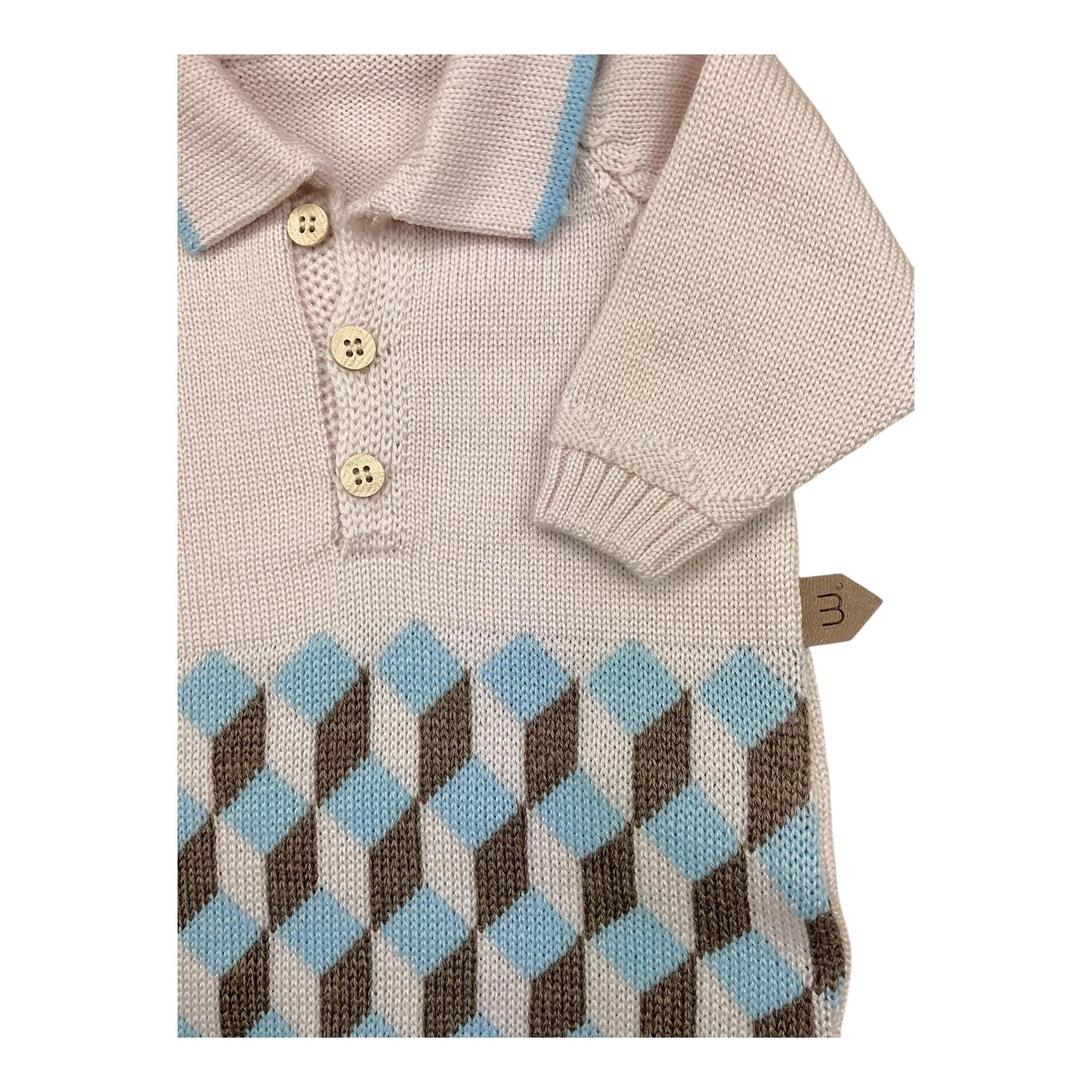MARLU' tutina tinta unita con bottoni Beige per Neonato IG6810 BEIGE MARLU'