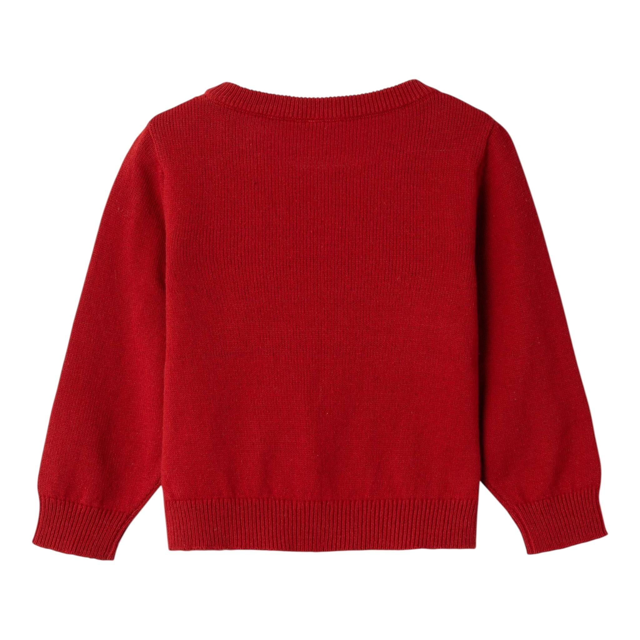 NAME IT maglia girocollo tinta unita con ricami Rosso per Neonata 13222180 ROSSO NAME IT