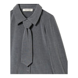 TWINSET abito tinta unita con cravatta Grigio per Bambina 242GJ2131X GRIGIO TWINSET