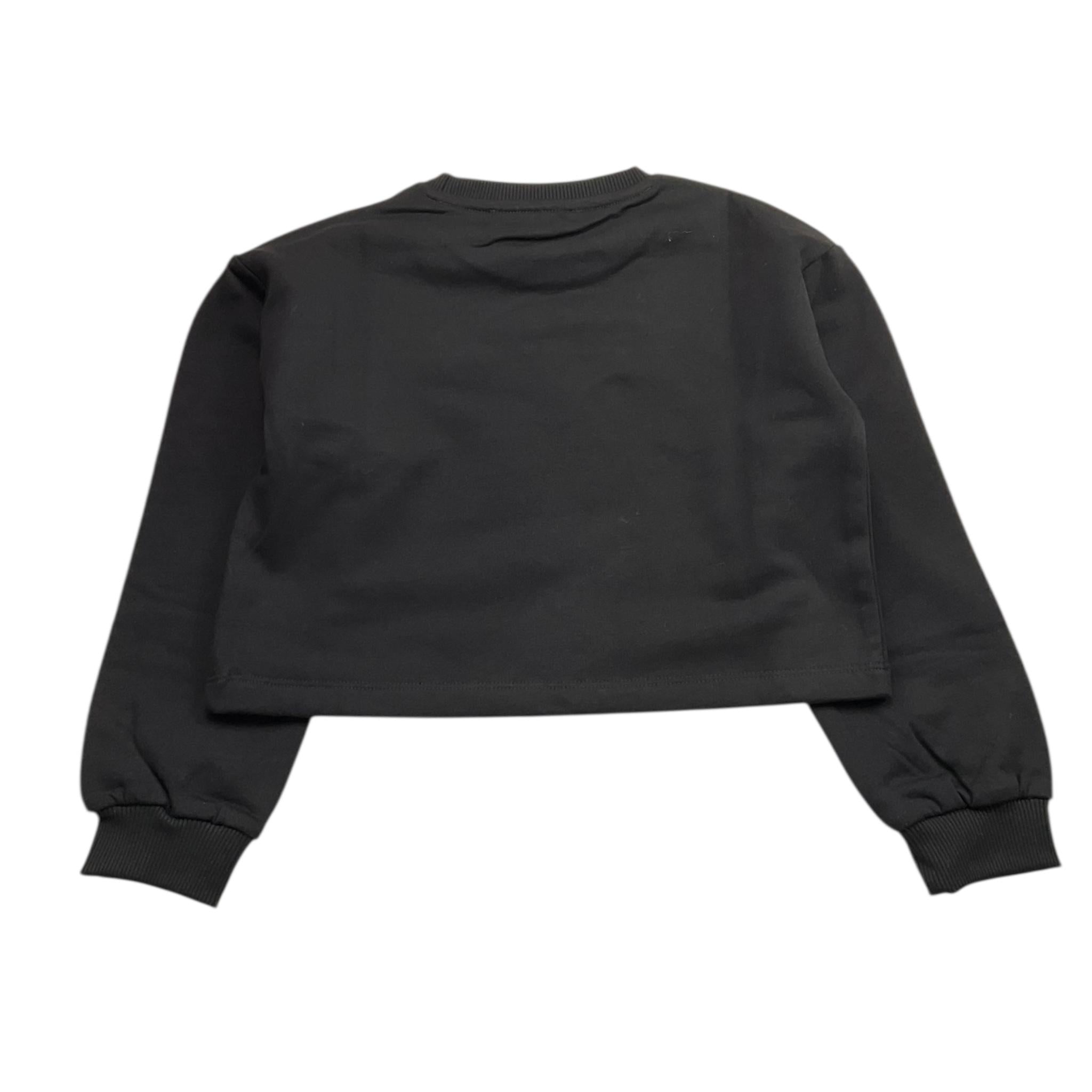 VICOLO felpa girocollo tinta unita con brillantini Nero per Bambina 3141FY00177 NERO VICOLO