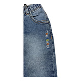 TRUSSARDI jeans tinta unita con elastico in vita Blu per Neonato TIA24143PAN BLU TRUSSARDI