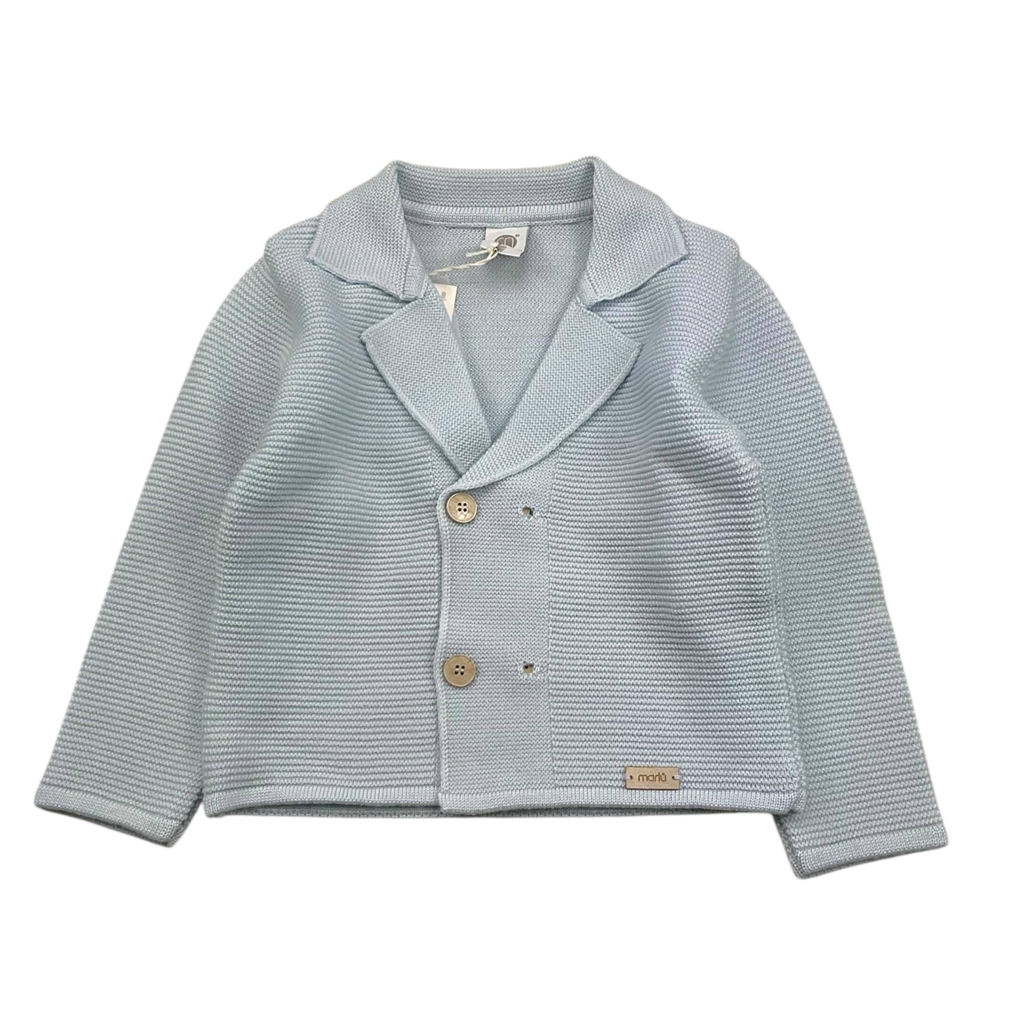 MARLU' completo 4pz camicia-papillons-cardigan-pantalone Azzurro per Neonato MU11176 AZZURRO MARLU'