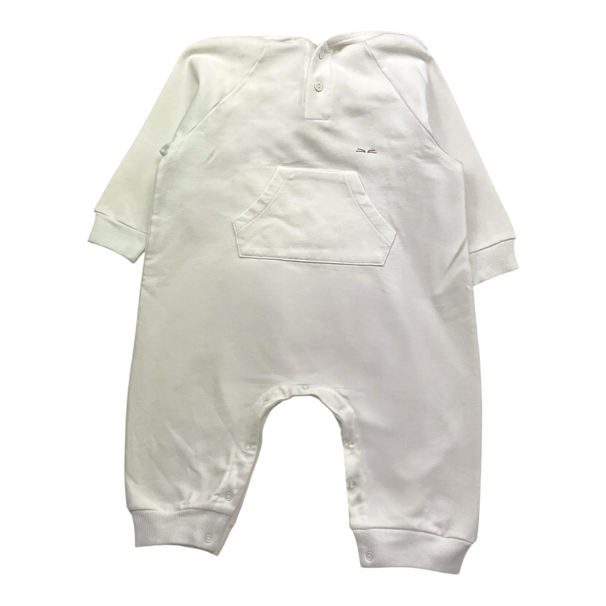 TEDDY E MINOU tutina tinta unita con cappuccio Bianco per Neonato I24TU042M7015 BIANCO TEDDY E MINOU