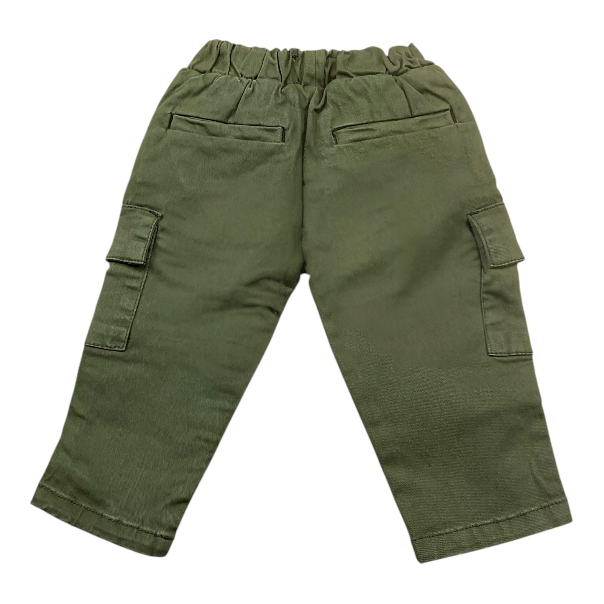 TRUSSARDI pantalone tinta unita con elastico in vita Verde per Neonato TIA24037PA VERDE TRUSSARDI
