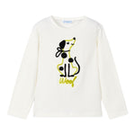 MAYORAL shirt girocollo tinta unita con stampa Bianco/verde per Neonato 4068XN BIANCO/VERDE MAYORAL