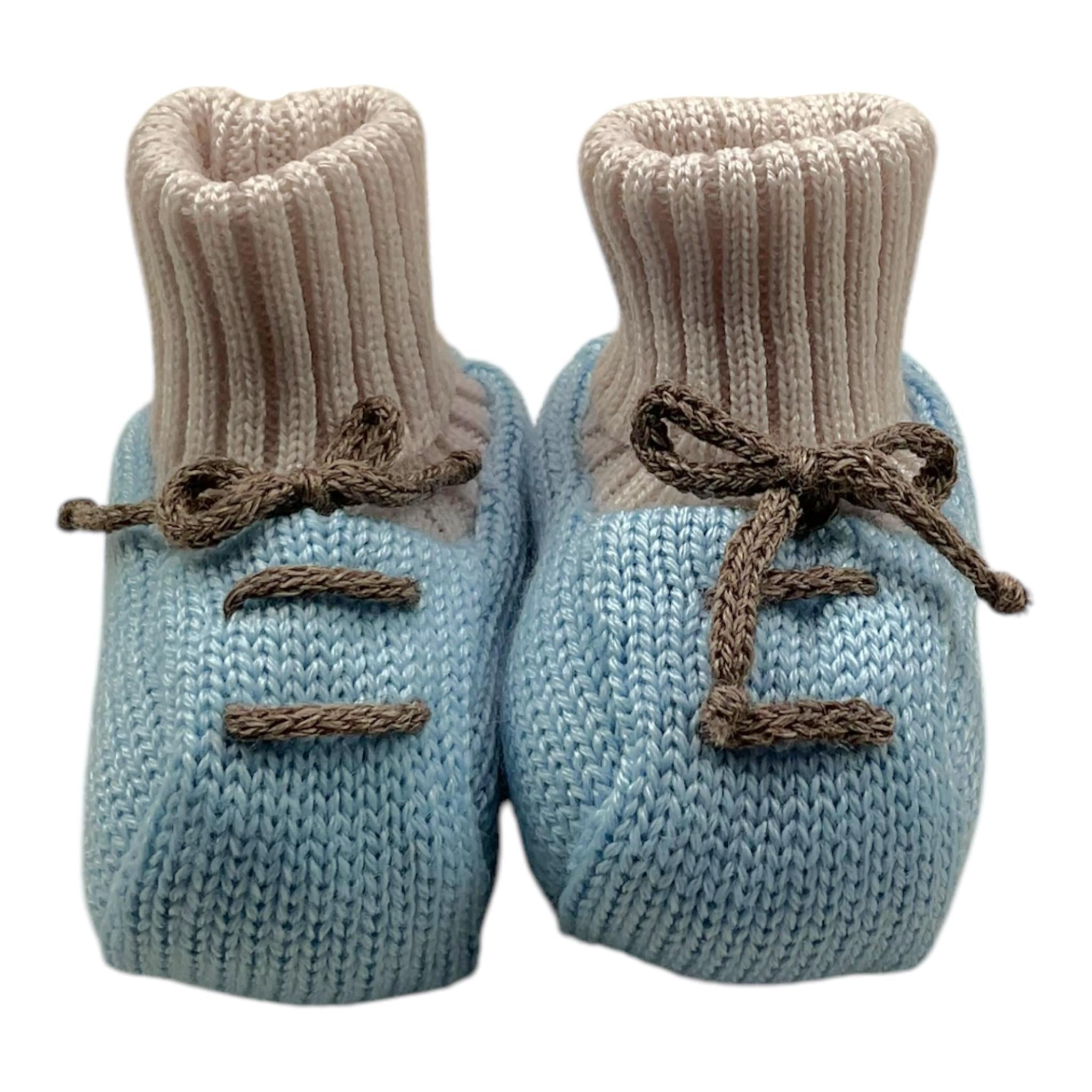 MARLU' babbucce tinta unita Azzurro per Neonato IIG68S AZZURRO MARLU'