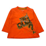 GUESS shirt girocollo tinta unita con stampa in contrasto Arancione per Neonato I3BI07I3Z14 ARANCIONE GUESS