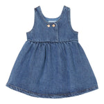 PLAY UP abito in denim tinta unita con bottoni Azzurro per Neonata PA022AP11457 AZZURRO PLAY UP