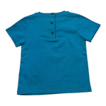 BALMAIN t-shirt girocollo tinta unita con stampa Azzurro per Neonato BS8571 AZZURRO BALMAIN