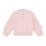 ROBERTO CAVALLI felpa chiusa girocollo tinta unita con stampa in contrasto Rosa per Neonata TJT661 ROSA ROBERTO CAVALLI