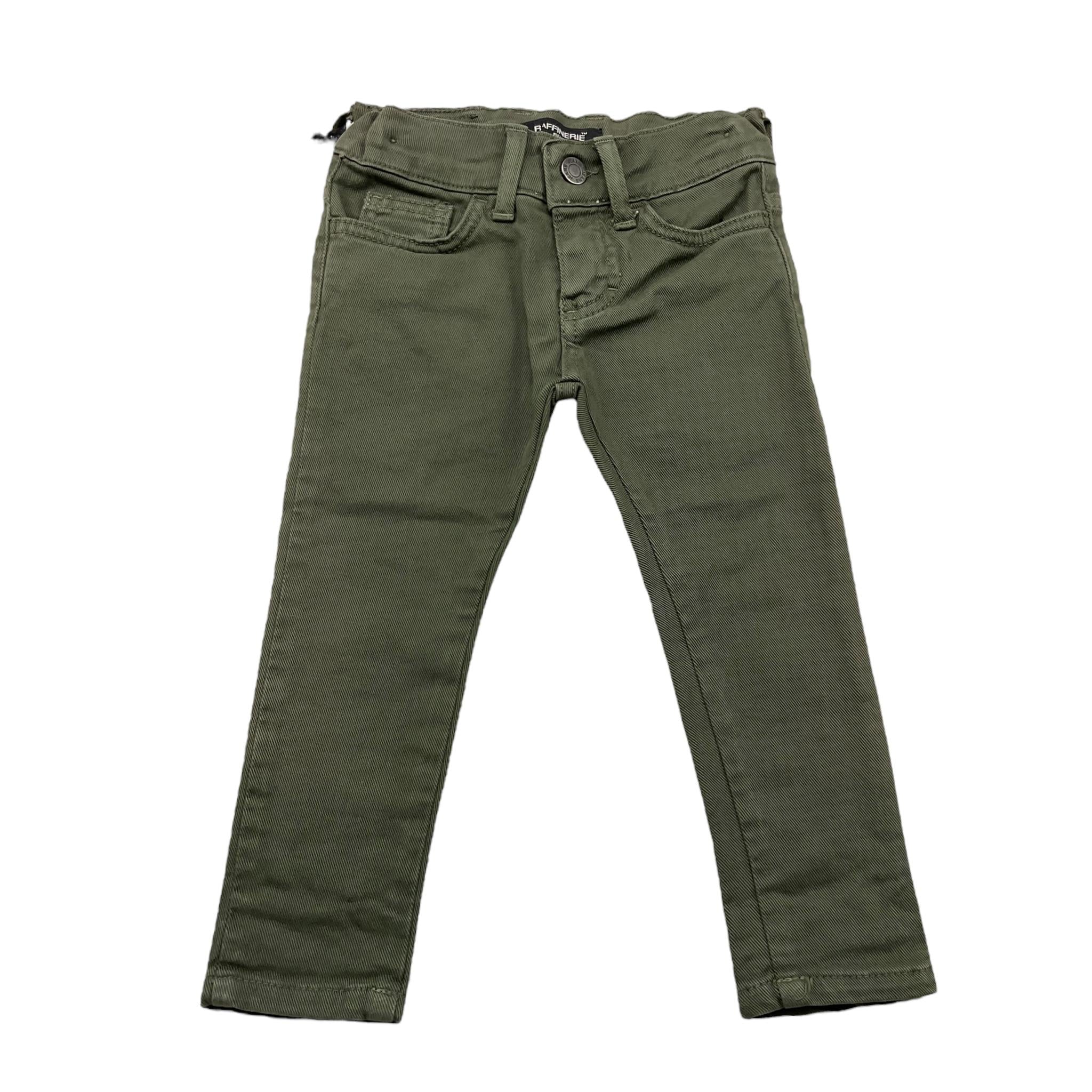 RAFFINERIE pantalone tinta unita con girvita regolabile Verde per Bambino JCHEAPP VERDE RAFFINERIE