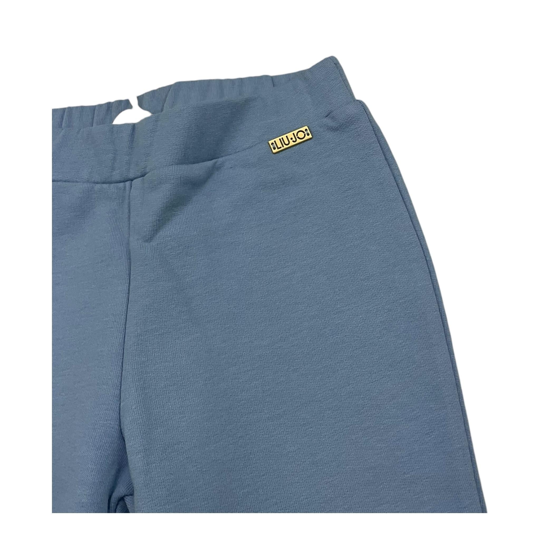 LIU JO pantalone tinta unita modello zampa Azzurro per Bambina KF4110 AZZURRO LIU JO