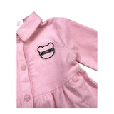 MOSCHINO abito manica lunga tinta unita in camoscio Rosa per Neonata MDV0BI ROSA MOSCHINO