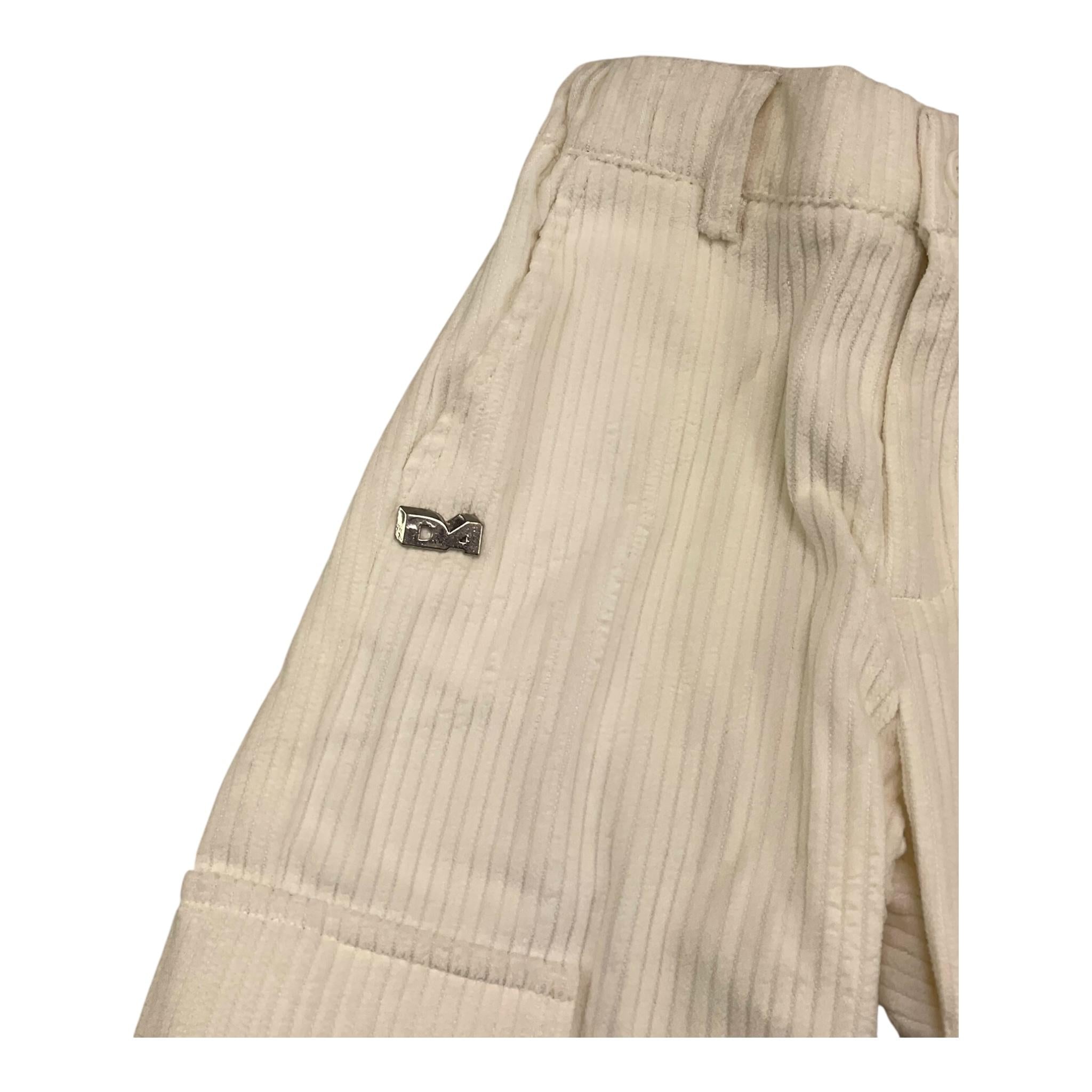 DANIELE ALESSANDRINI pantalone tinta unita con elastico in vita Bianco per Bambino 1231P00007X BIANCO DANIELE ALESSANDRINI