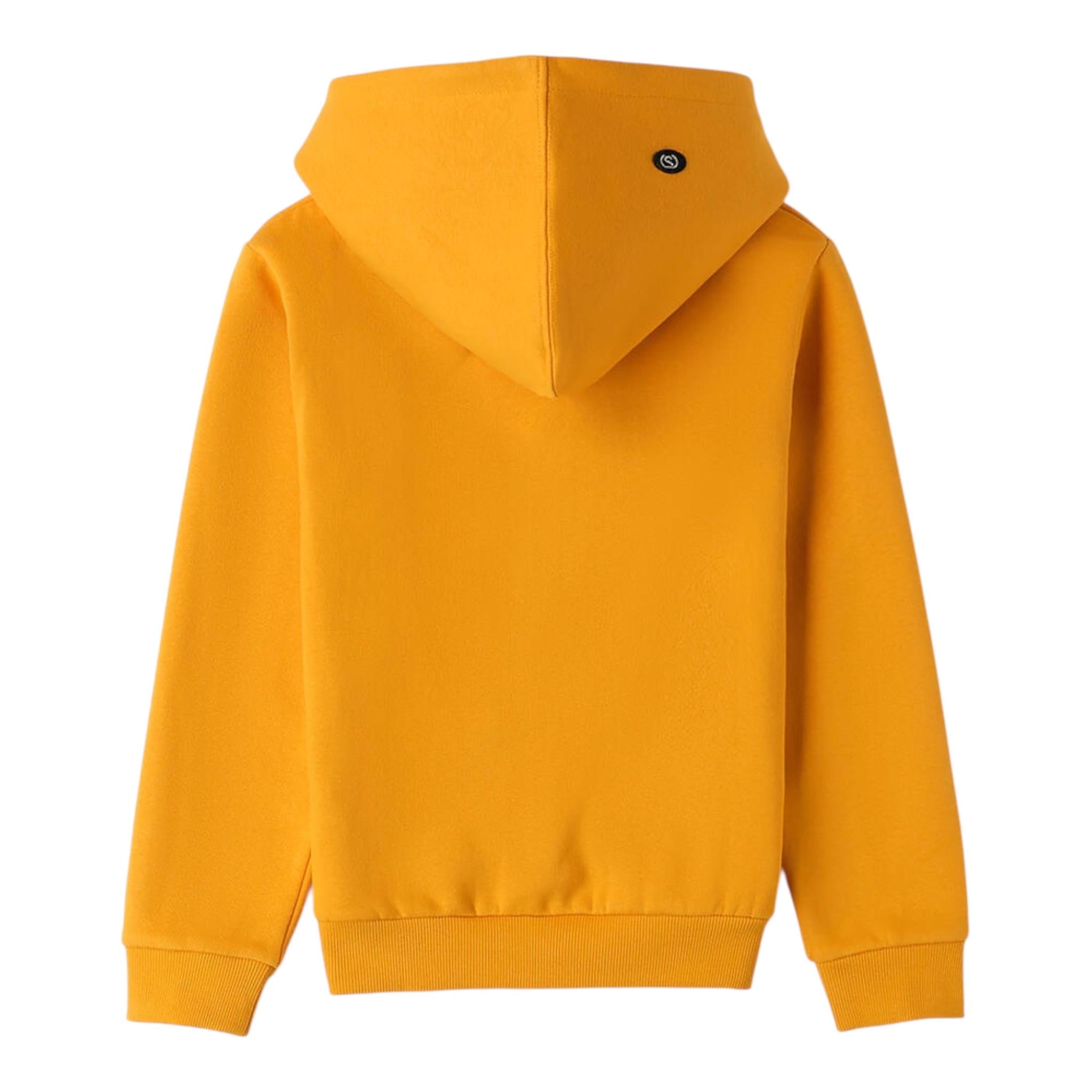 SARABANDA felpa chiusa con cappuccio tinta unita Senape per Bambino A529 SENAPE SARABANDA
