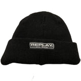 REPLAY & SONS cappello tinta unita con logo Nero per Bambino R2092 NERO REPLAY & SONS