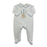 NANAN tutina tinta unita con stampa Azzurro per Neonato I2400106A AZZURRO NANAN