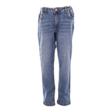 TRUSSARDI jeans tinta unita con girovita regolabile Blu per Bambino TBA24119JE BLU TRUSSARDI