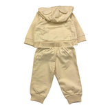 MOSCHINO completo 2pz felpa-pantalone tinta unita Beige per Neonato MUK05D BEIGE MOSCHINO