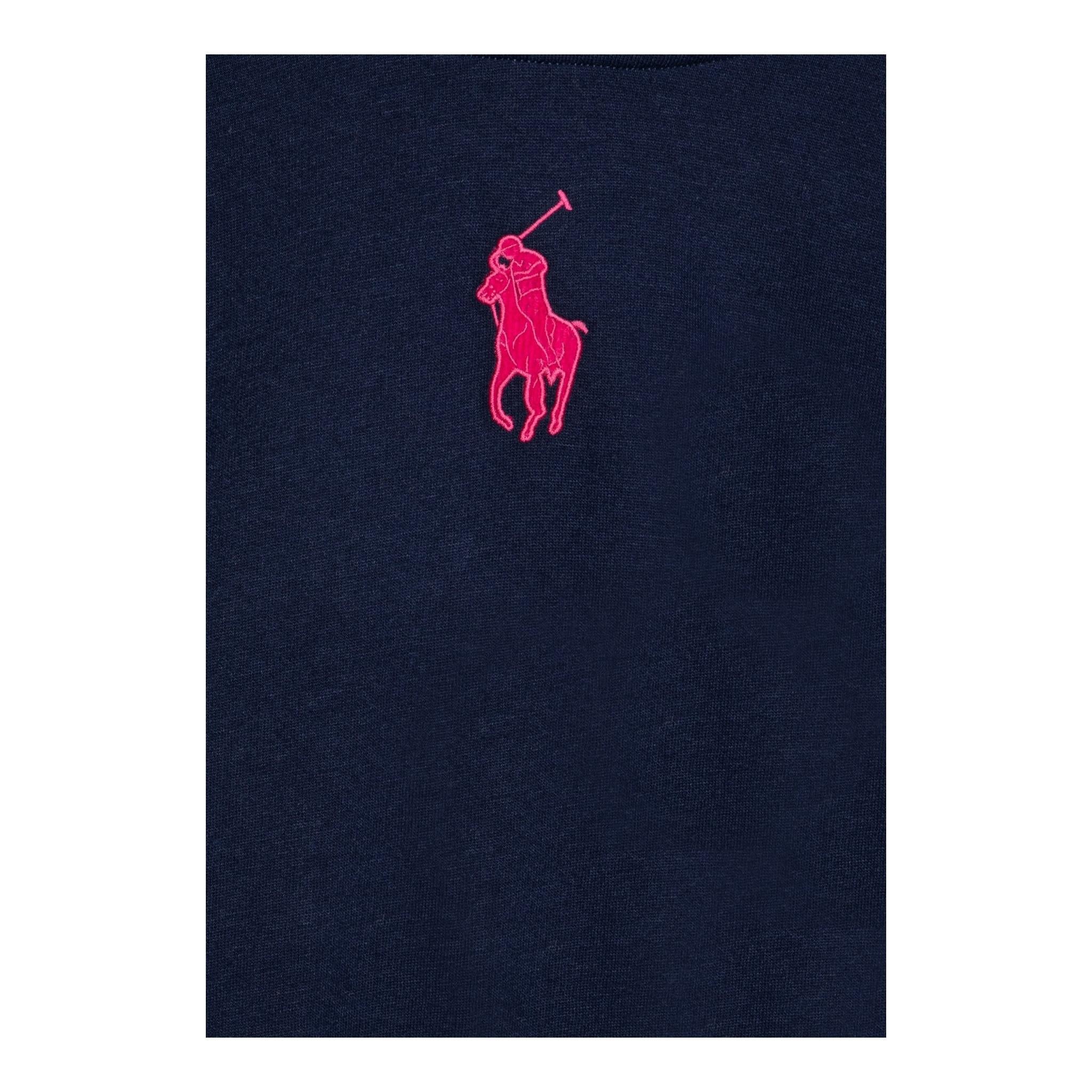 RALPH LAUREN felpa chiusa con cappuccio tinta unita con maniche in contrasto Blu per Bambina 312950937001 BLU RALPH LAUREN