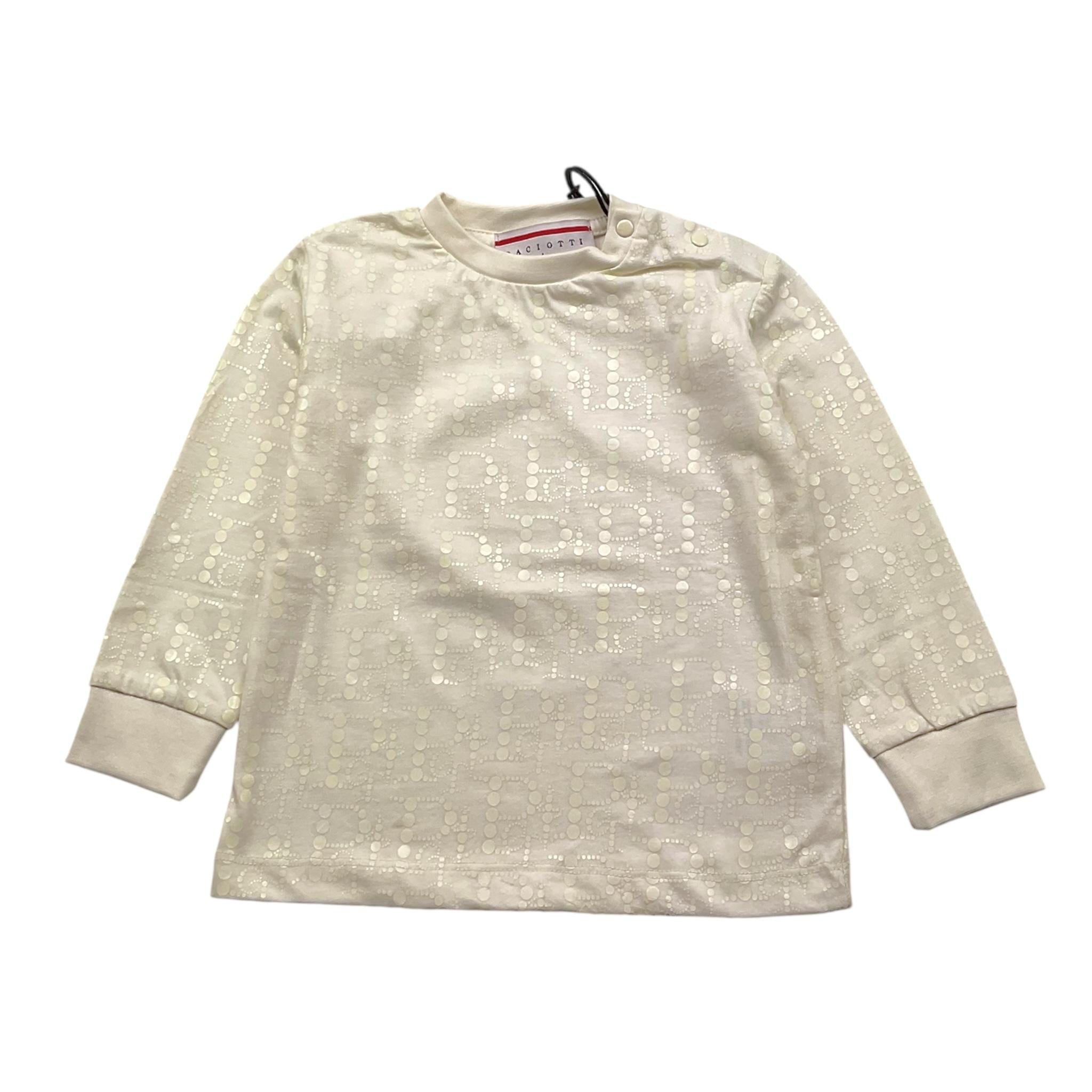 CESARE PACIOTTI shirt girocollo tinta unita con stampa Panna per Neonato TSP5351BXN PANNA CESARE PACIOTTI