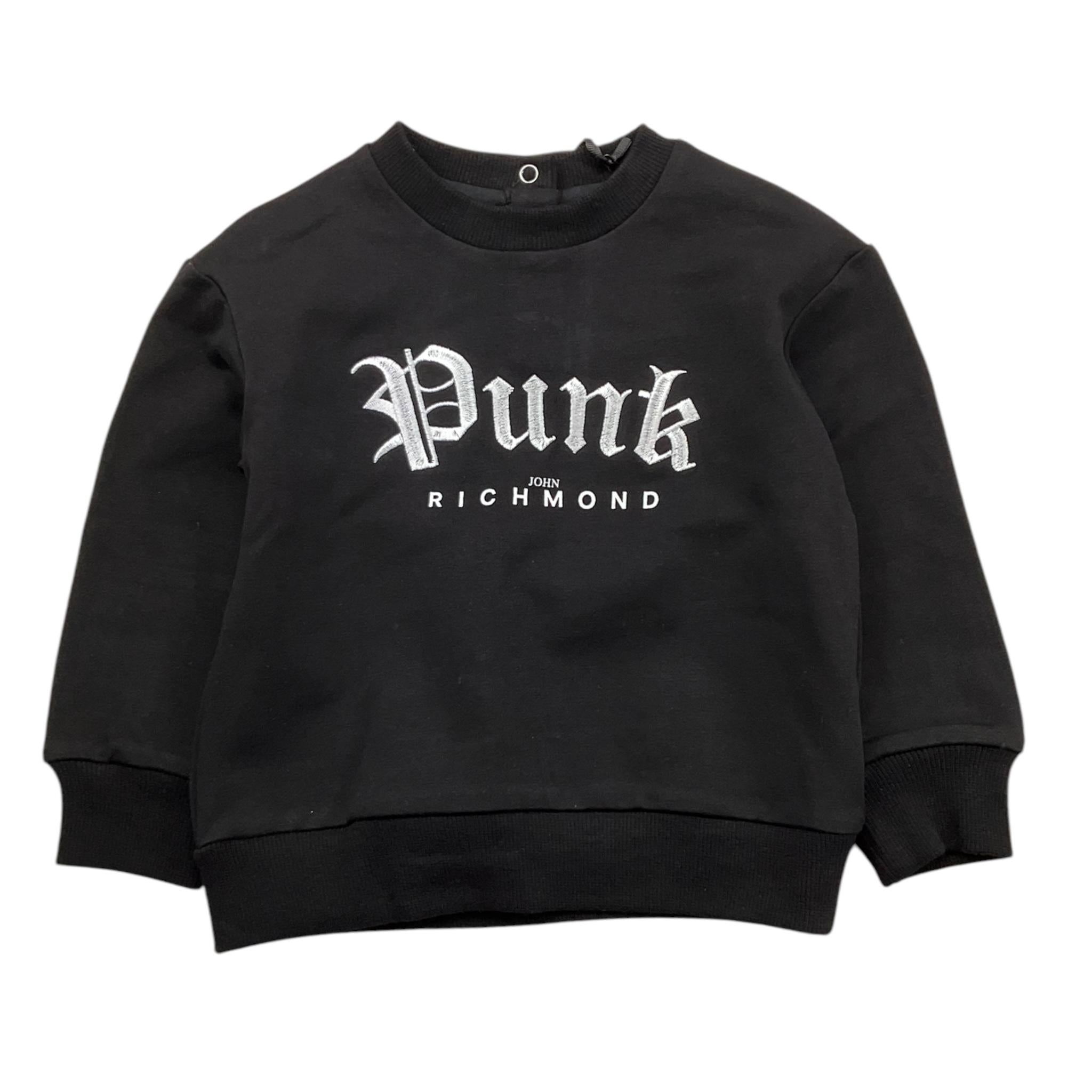JOHN RICHMOND felpa tinta unita girocollo Nero per Neonato RIA25103FE NERO JOHN RICHMOND