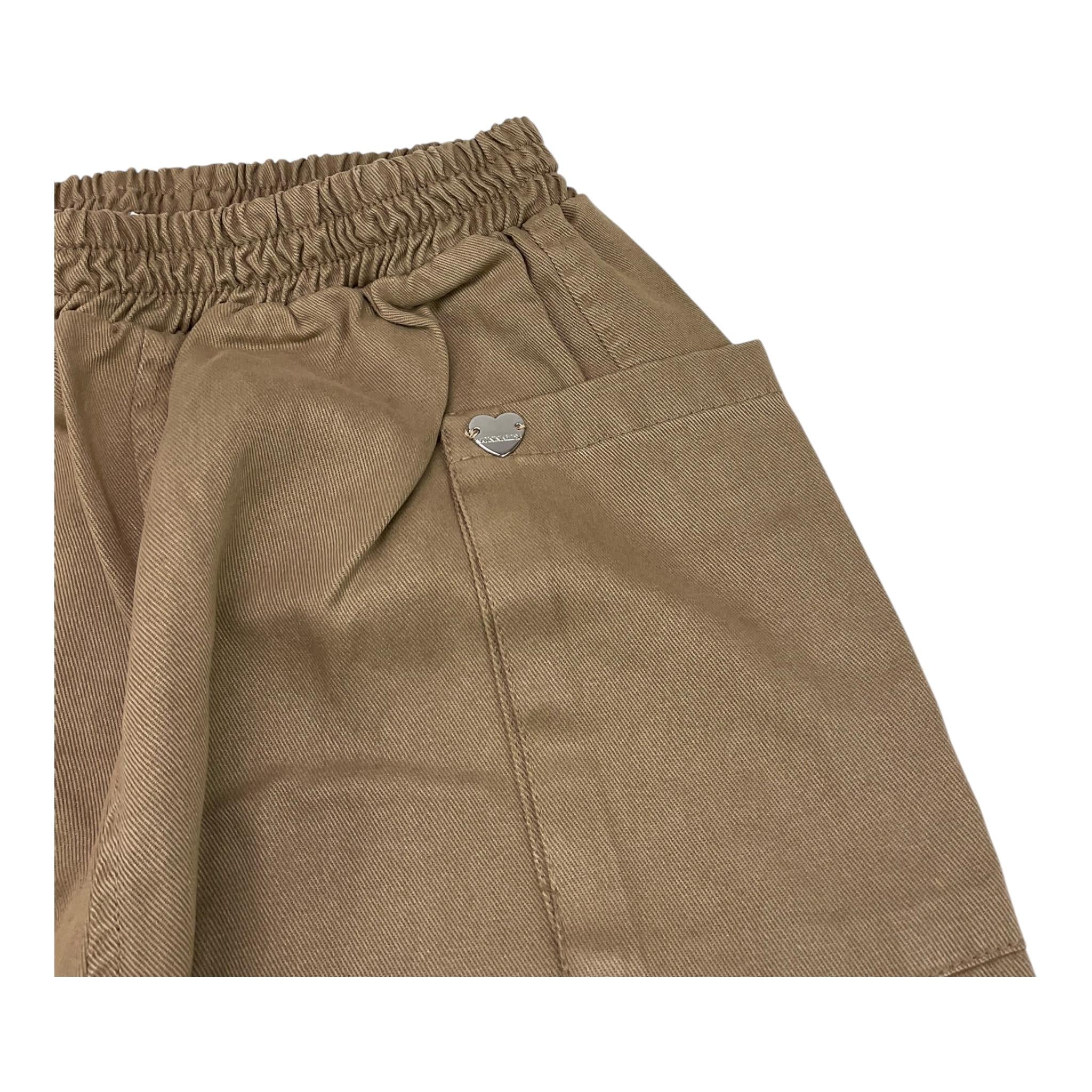 MONNALISA pantalone tinta unita modello palazzo Beige per Bambina 17B409 BEIGE MONNALISA