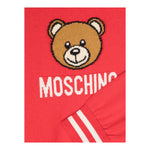 MOSCHINO maglia girocollo tinta unita con stampa orso Rosso per Neonato MYW00JXX ROSSO MOSCHINO