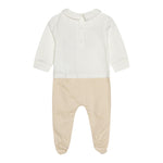 MOSCHINO tutina bicolore manica lunga con stampa orso Bianco/beige per Neonato MUY06ZO BIANCO/BEIGE MOSCHINO