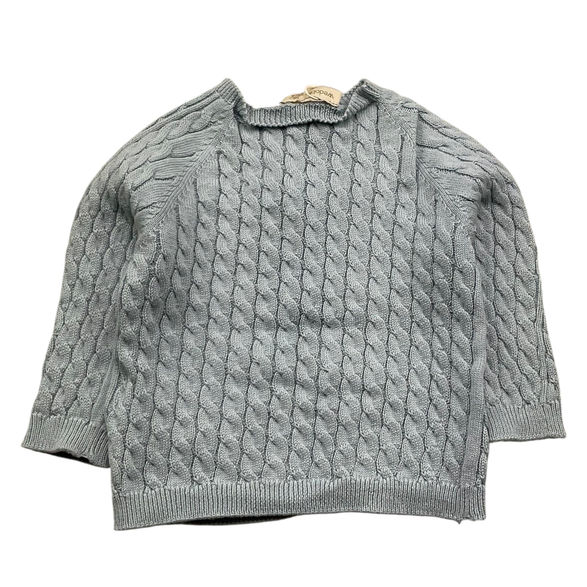 WEDOBLE cardigan tinta unita con ricami Azzurro per Neonato V2404308A AZZURRO WEDOBLE