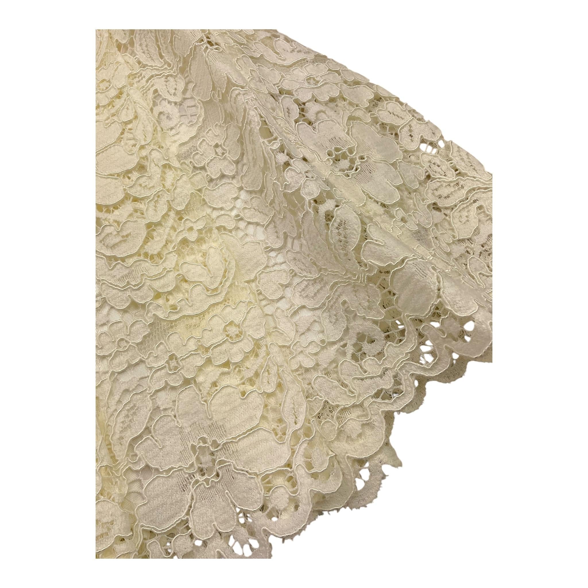 ERMANNO SCERVINO gonna tinta unita ricamata Panna per Bambina SFGO007 PANNA ERMANNO SCERVINO