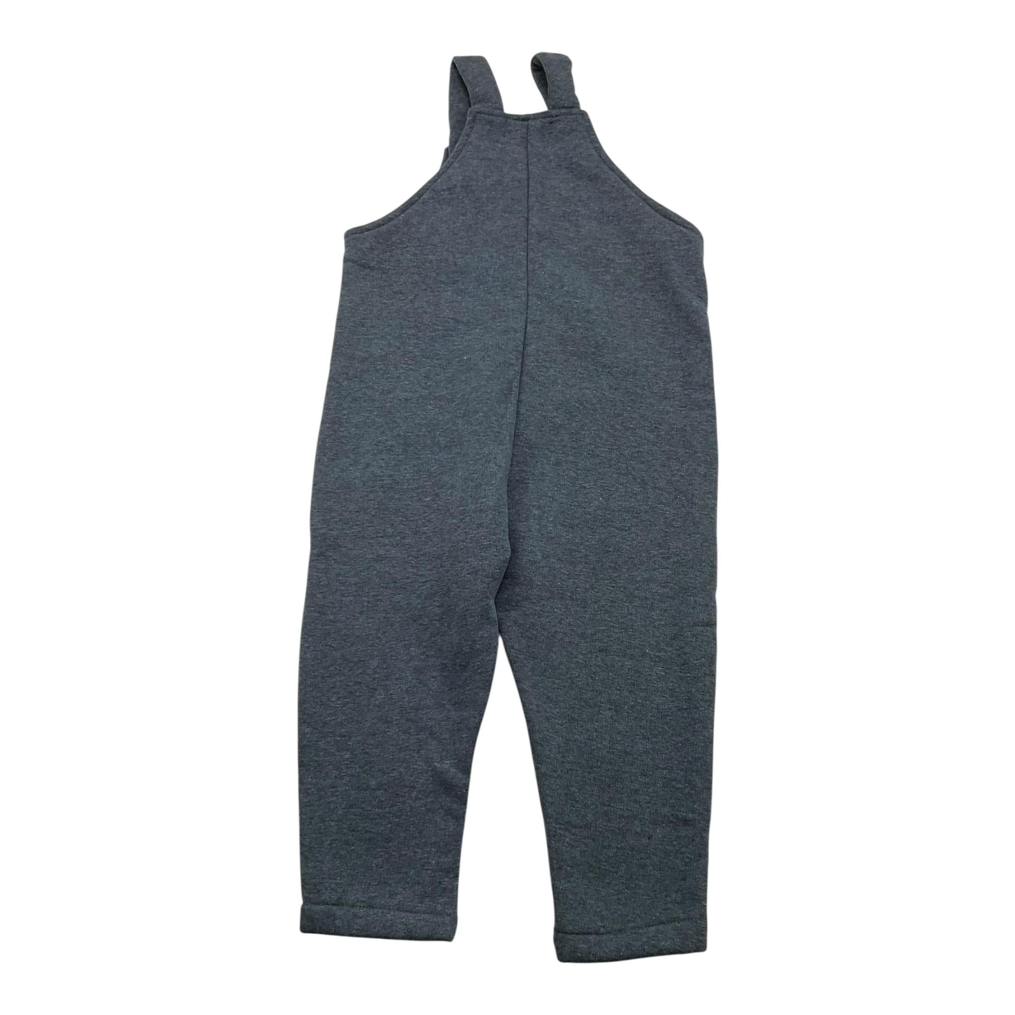 CALAMARO salopette tinta unita con logo Grigio per Bambino 32466J GRIGIO CALAMARO