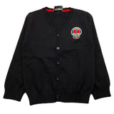 CESARE PACIOTTI cardigan scollo a v tinta unita cn applicazioni Nero per Bambino MGICE5313BX NERO CESARE PACIOTTI