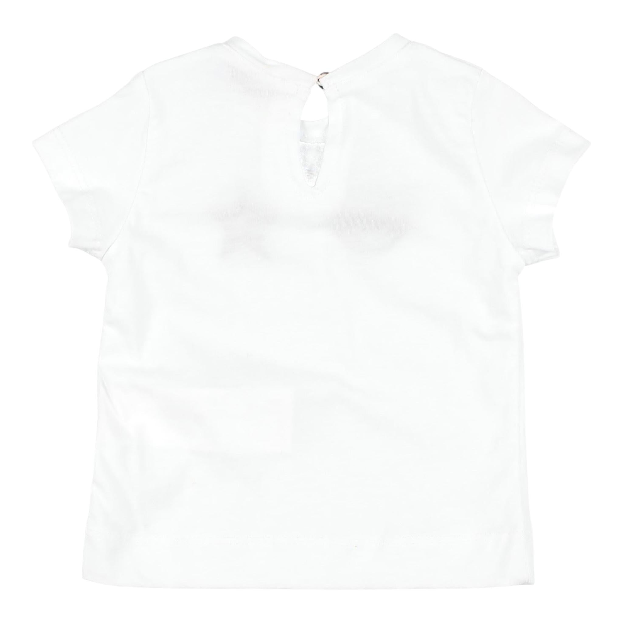 CHIARA FERRAGNI t-shirt girocollo tinta unita cn ricami Bianco per Neonata 53A607 BIANCO CHIARA FERRAGNI